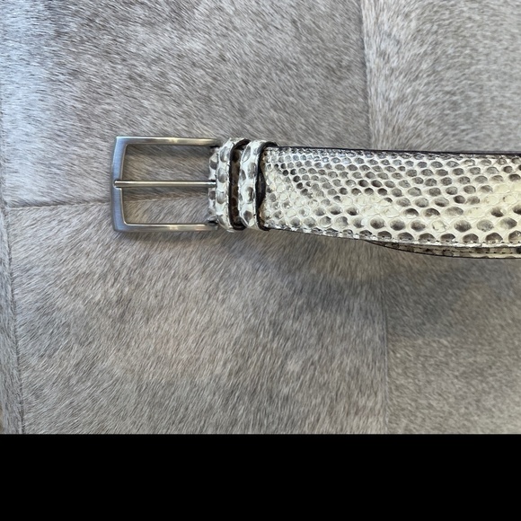 SNAKE SKIN PHYTON ITALIAN BELT NEW - Picture 4 of 6